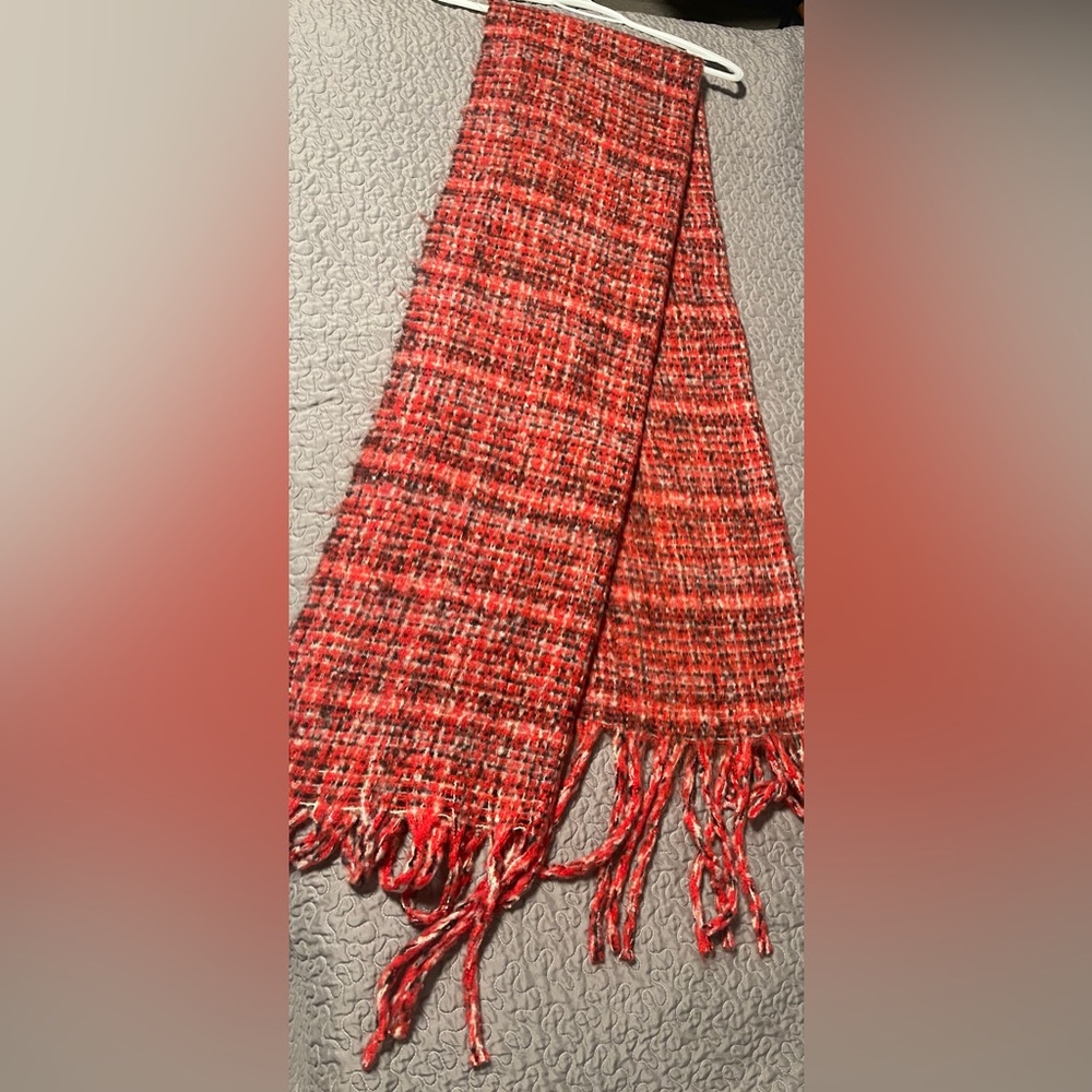 Large sofr red women scarf